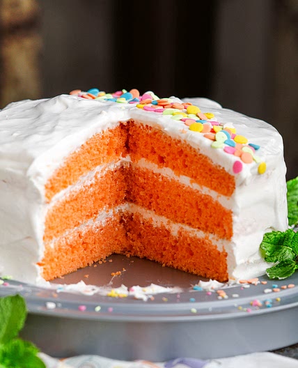 Peach Jello Layer Cake
