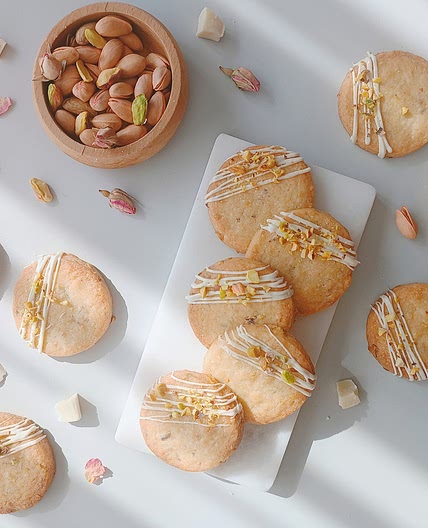 Pistachio Shortbread Cookies