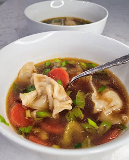 Easy Potsticker Soup for Two