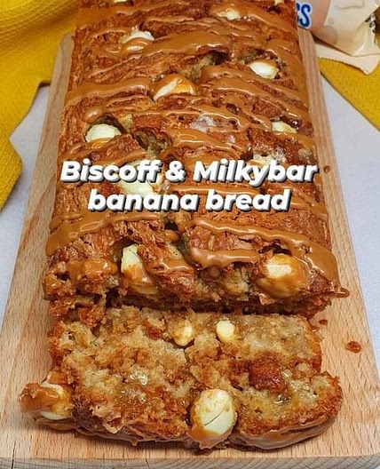 BISCOFF & MILKYBAR BANANA BREAD ❤️🥚🍌🍞