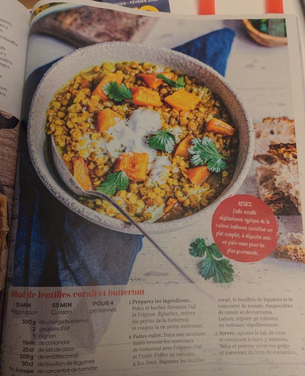 Dhal de lentilles corail et butternut