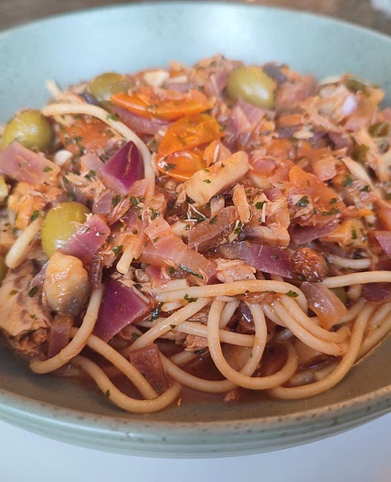 Mediterranean Mackerel Spaghetti
