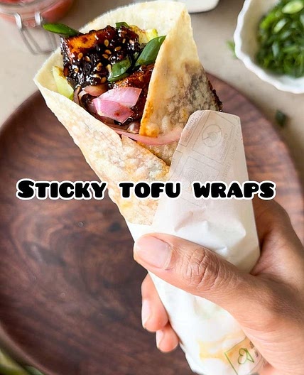 Sticky Tofu Wraps