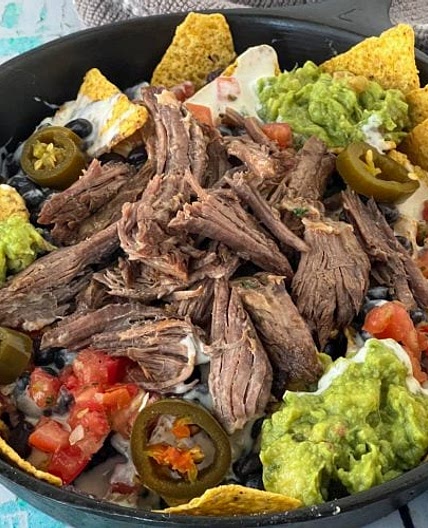Loaded Beer-Braised Beef Short Rib Nachos