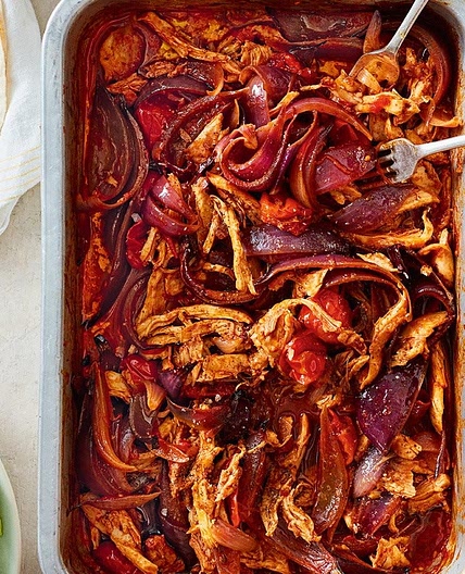 Tex-Mex chicken taco traybake recipe