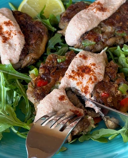 Vegan Lions Mane "Crab Cakes"