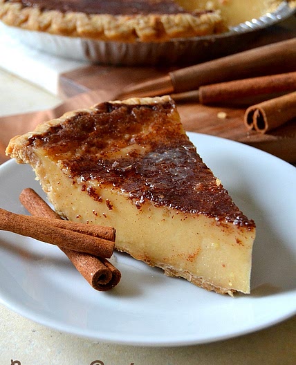 Eggnog Brulee Pie