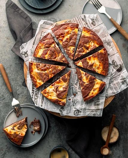 Brownie mit Cheesecake-Swirl