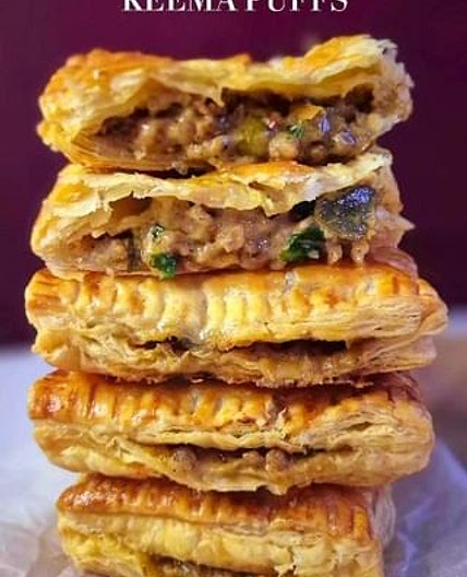 CHEESY JALAPEÑO KEEMA PUFFS. 
