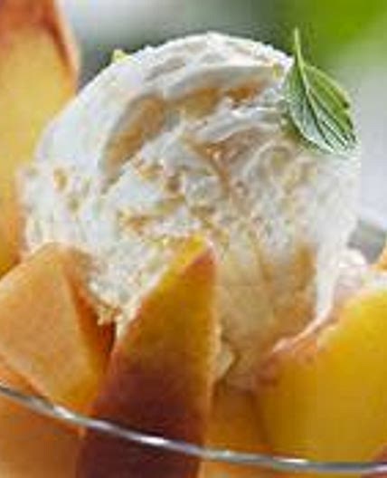 Spiced Peaches w/ Ice Cream