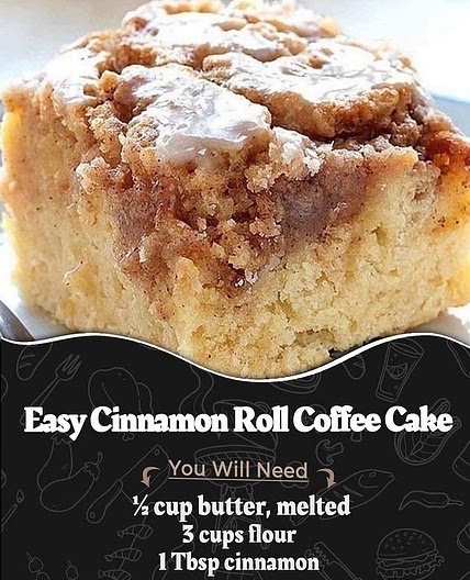 EASY CINNAMON ROLL COFFEE CAKE