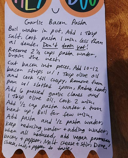 Garlic Bacon Pasta