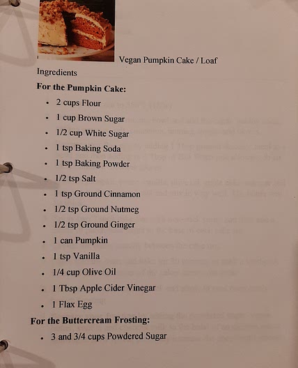 Vegan Pumpkin Cake / Loaf