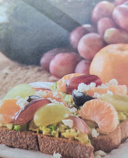 Fruity avocado toast