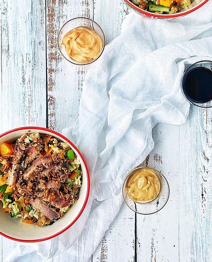 Miso tuna sushi bowls