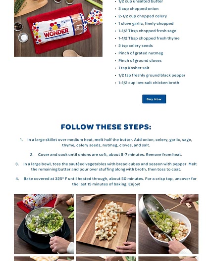 Wonder Bread Stuffing