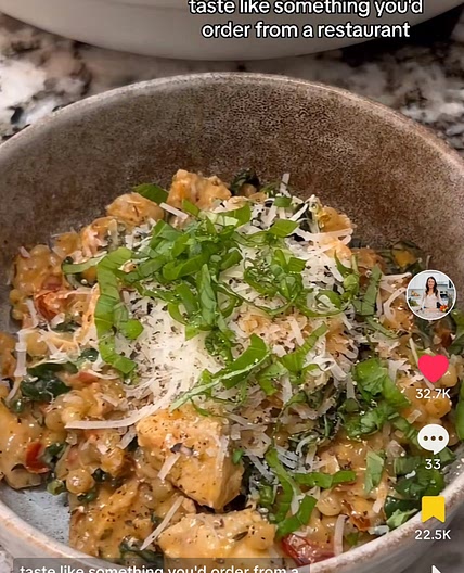 Creamy sun dried tomato chicken couscous