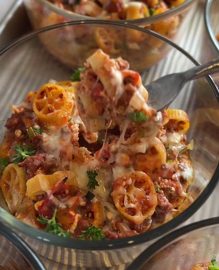 Single serve dump lasagna 