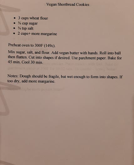 Vegan Shortbread Cookies