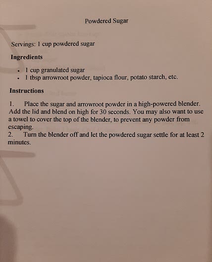 Powdered Sugar