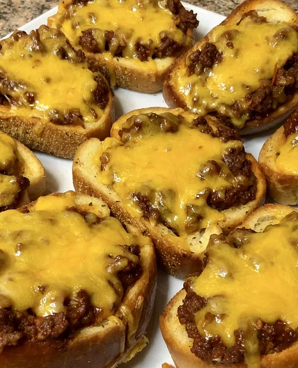 Sloppy Joes on Garlic Toast