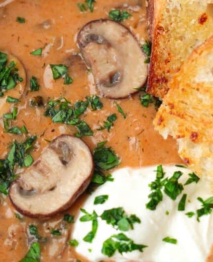 Rich and Creamy Hungarian Mushroom Soup
