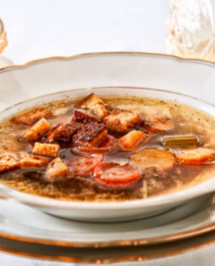 Suppe mit gerösteten Gemüse