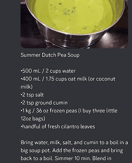 Summer Dutch Pea Soup