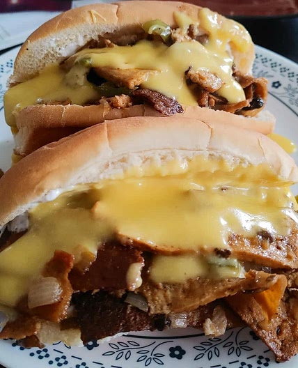 Vegan Philly Cheesesteak (tofu and chao)