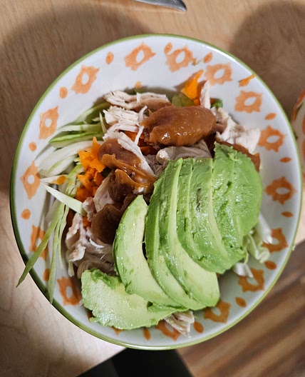 Spring Roll Bowls with Peanut Sauce