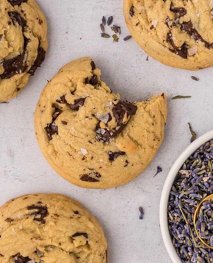 Lavender Chocolate Chip Cookies