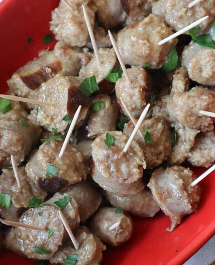Beer Brat Bites