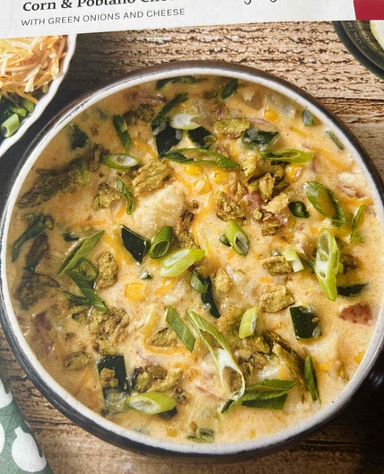 Corn and poblano chowder