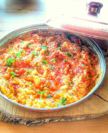 Menemen Recipe - Turkish Scrambled Eggs With Tomatoes
