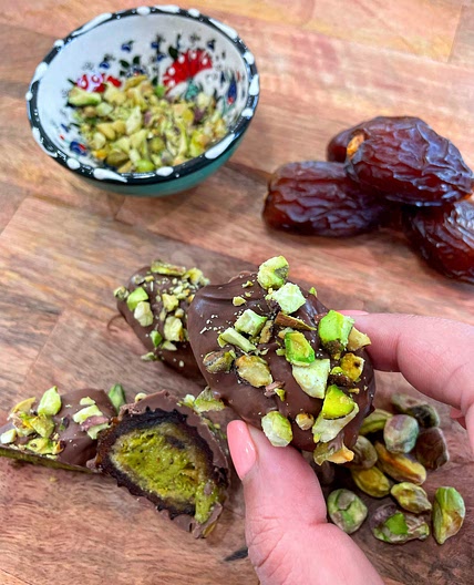 Pistachio stuffed dates