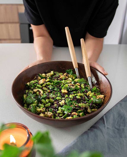 Edamame & Forbidden Rice Salad