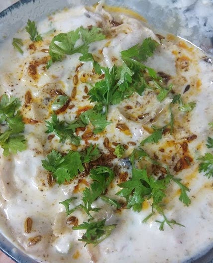 Curd Roti Dish
