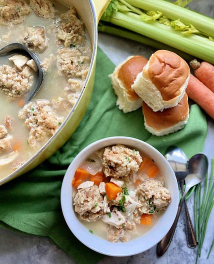 Soup Turkey and Stuffing Dumpling (Thanksgiving Leftovers) FAVORITE