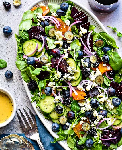 Roasted Beet and Berry Salad