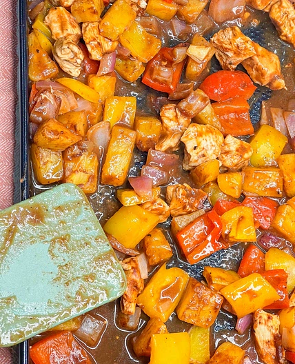 Sheet Pan Pineapple Chicken