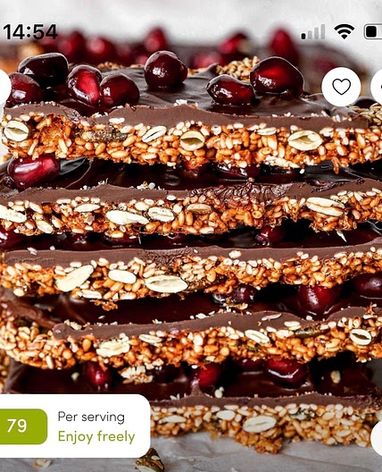 Sesame Pomegranate Chocolate Bark