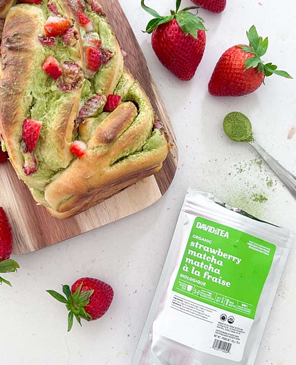 Strawberry Matcha Babka