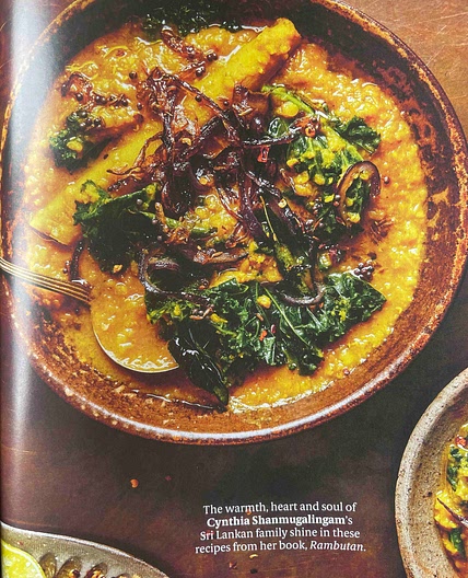 Coconut dal with kale - cuisine 217, p. 88