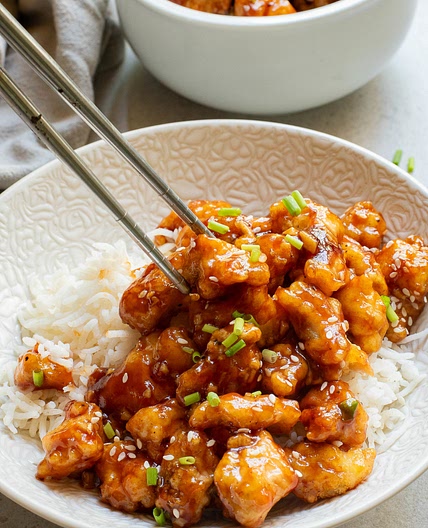 Sticky Garlic Chicken Nuggets