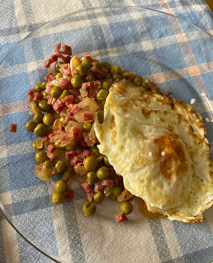 Guisantes con jamón