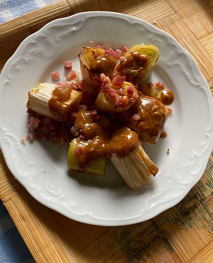Puerro al horno