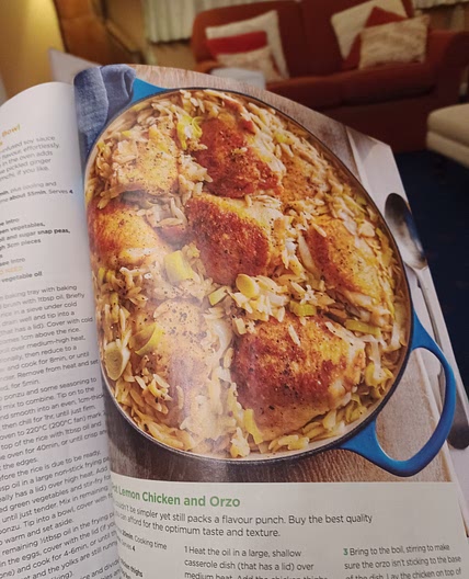 One pot lemon chicken and orzo