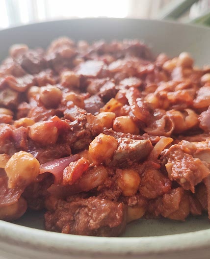 Spicy Liver and Chickpea Stew