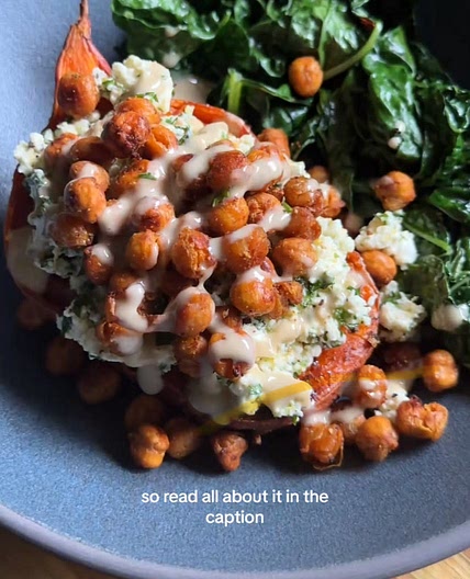 Smashed Feta Sweet Potato Boats