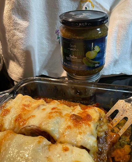 Sour cream pork enchiladas